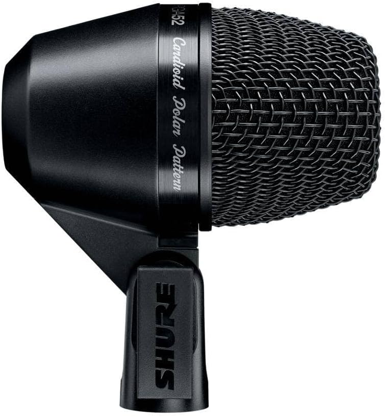 Shure PGA52 Dynamic Microphone - Swivel-Mount Kick-Drum with Cardioid Pick-up Pattern, No Cable (PGA52-LC)