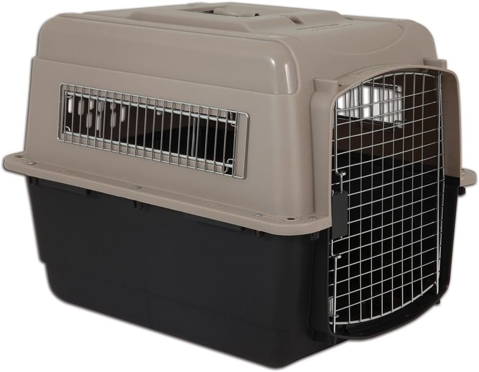 PETMATE ULTRA VARI KENNEL FASHION 40" 70-90LB ~ TAUPE & BLACK IATA Airline Approved Carry Transport Box