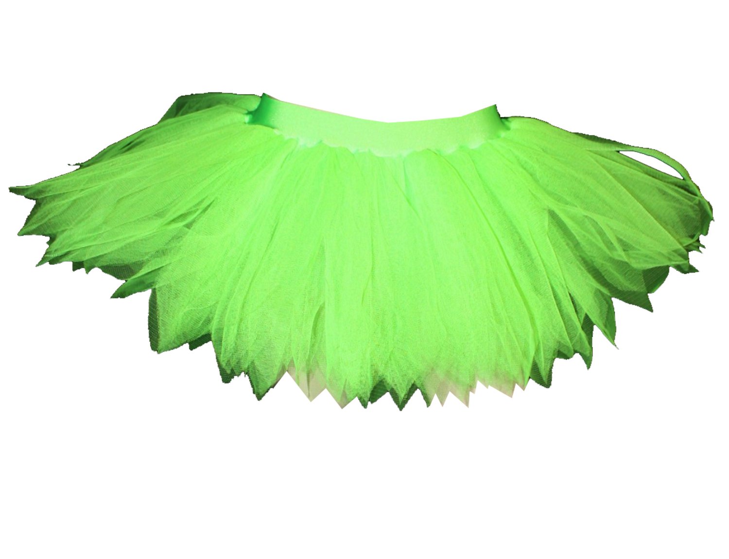 Insanity Neon UV 7 Layers Peacock Children's Tutu (Green, 4 to 7 Years Old)