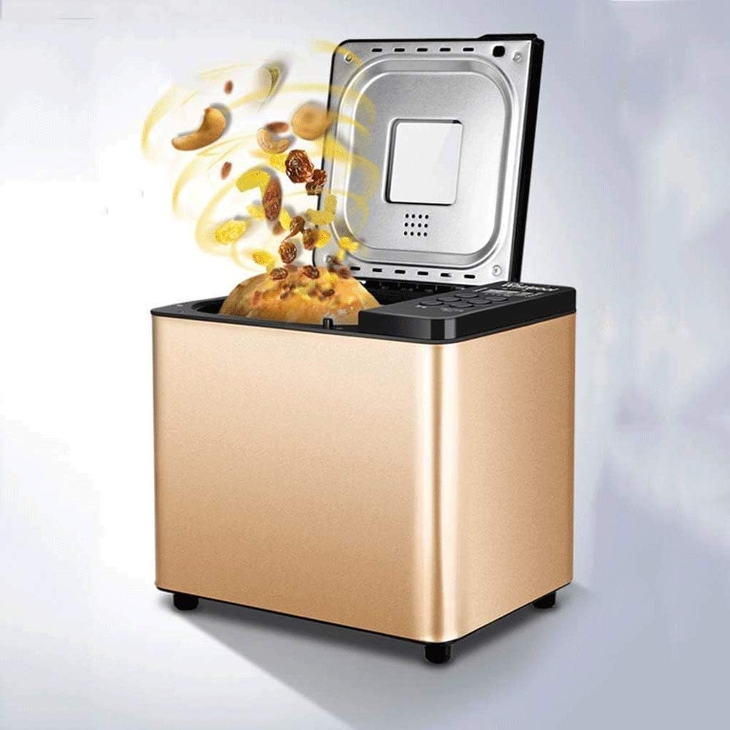 Bread Machine-Stainless Steel Machine, Programmable,Nonstick Ceramic Pan, Gluten-Free Setting