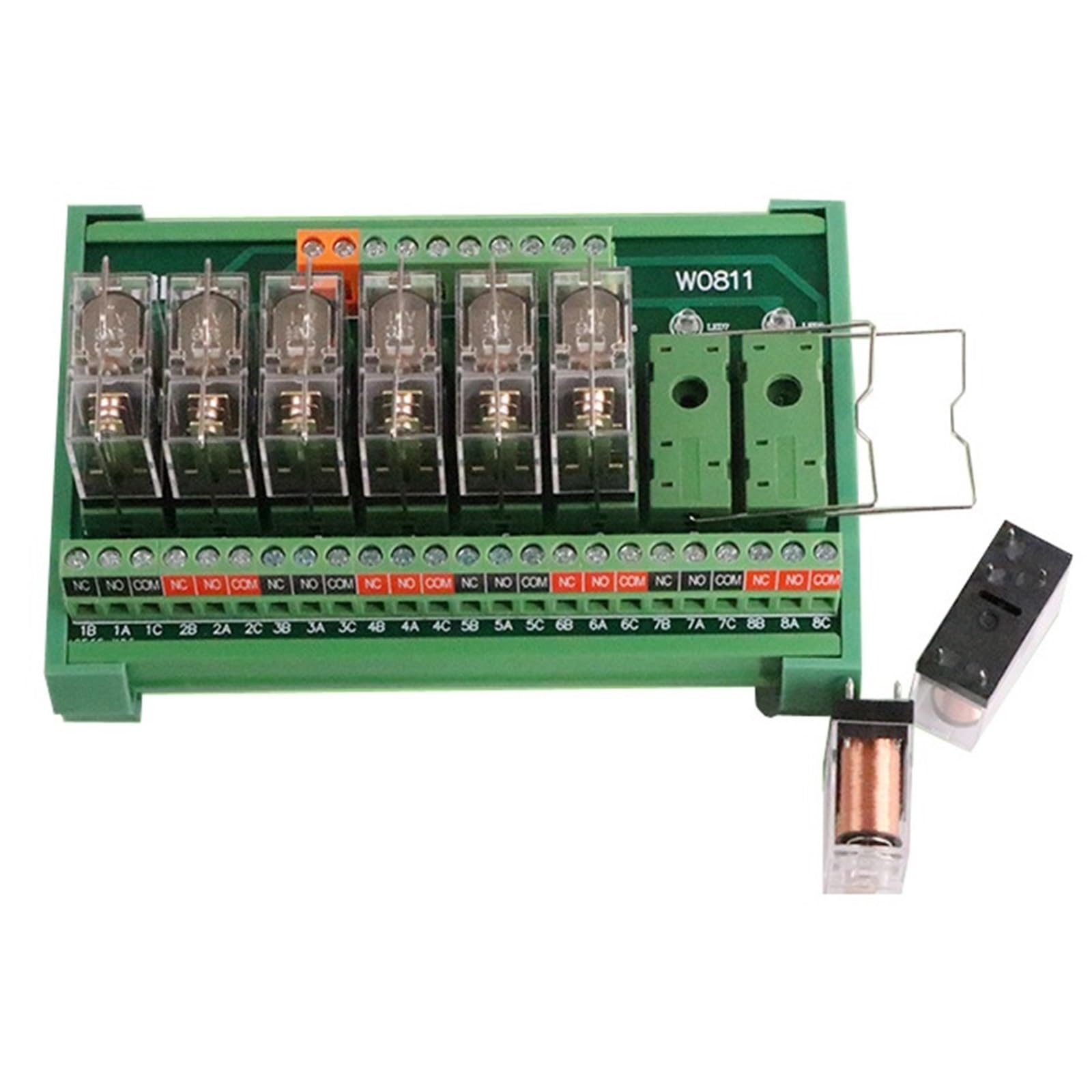 Módulo de relé de 16 canales 1NO+1NC compatible con cc 12V 24V PNP/NPN(1NO1NC 24V16Channels)