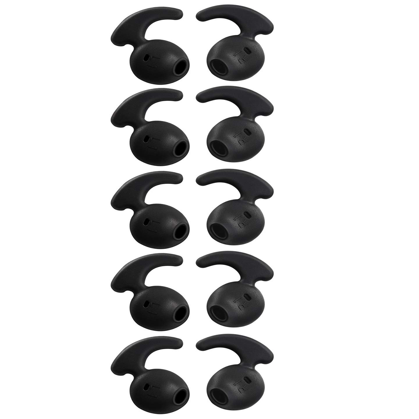 Somapa 10 Pcs (5 Pair) for S7 Samsung Level Earbuds Black Earbuds for