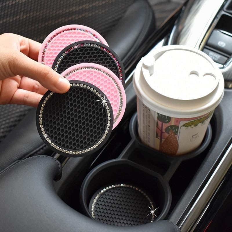 Portavasos para auto elegant negro antideslizante miniatura 6