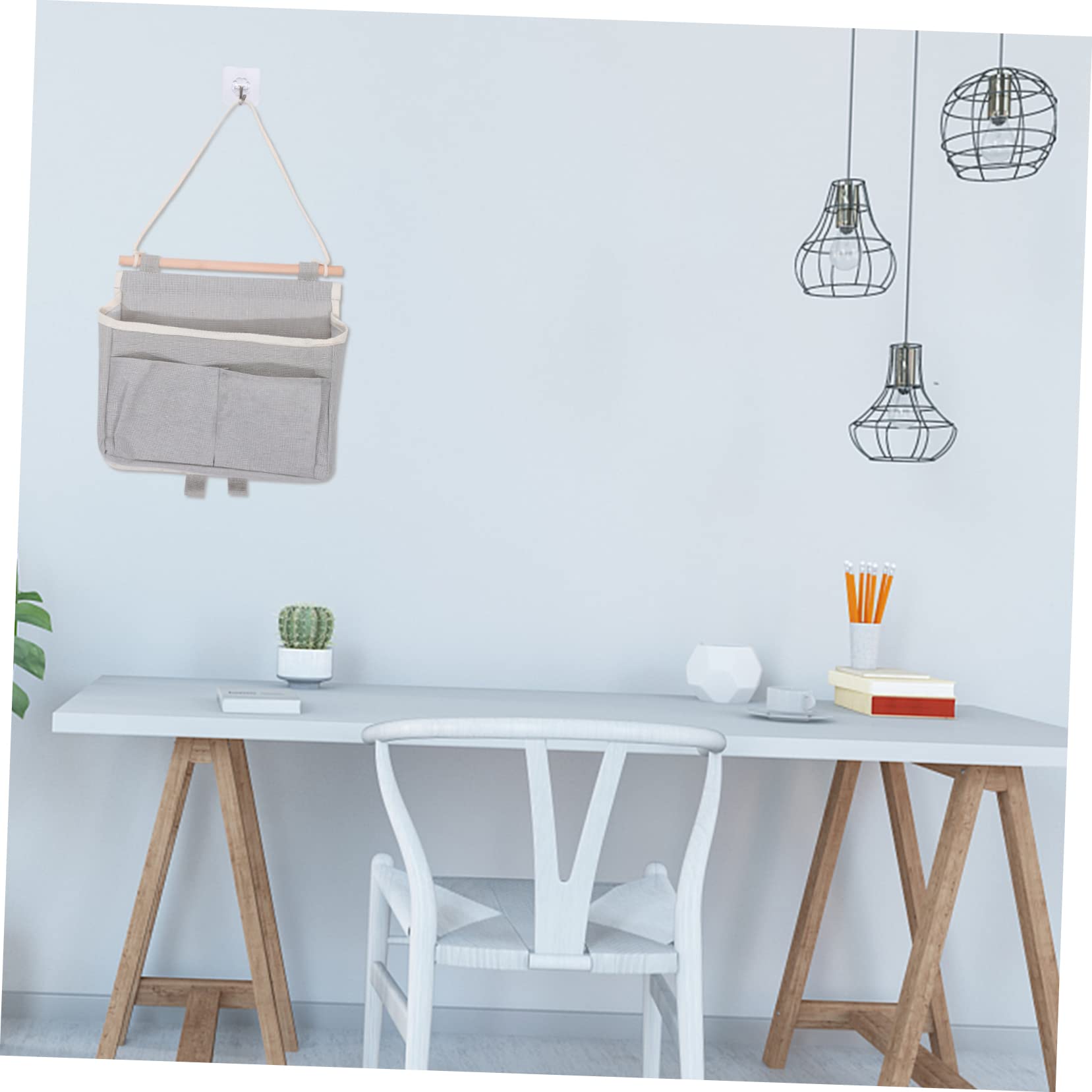 Amosfun 5 Ganci Portaoggetti Da Appendere Alla Porta Della Dispensa Borsa Portaoggetti Per Occhiali Banconote Chiavi Grigio Organizer Per Articoli Vari Del Dormitorio