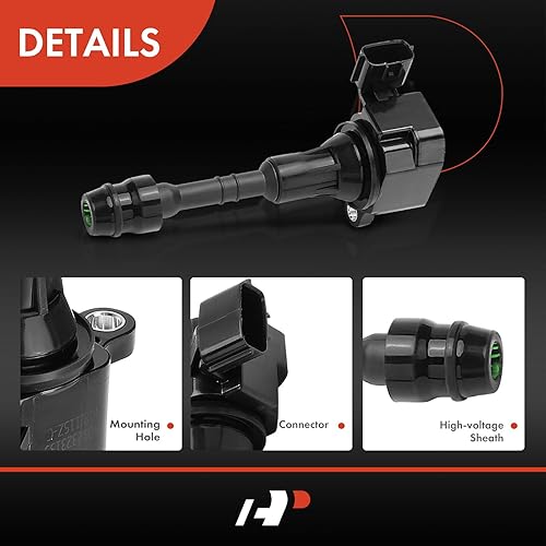 Miniatura 5 de A-Premium Juego de 6 bobinas de encendido compatibles con Nissan Altima 2002-2006, Murano 2005-2008, Quest 2004-2009 3.5L, Frontier 2005-2020 4.0L e