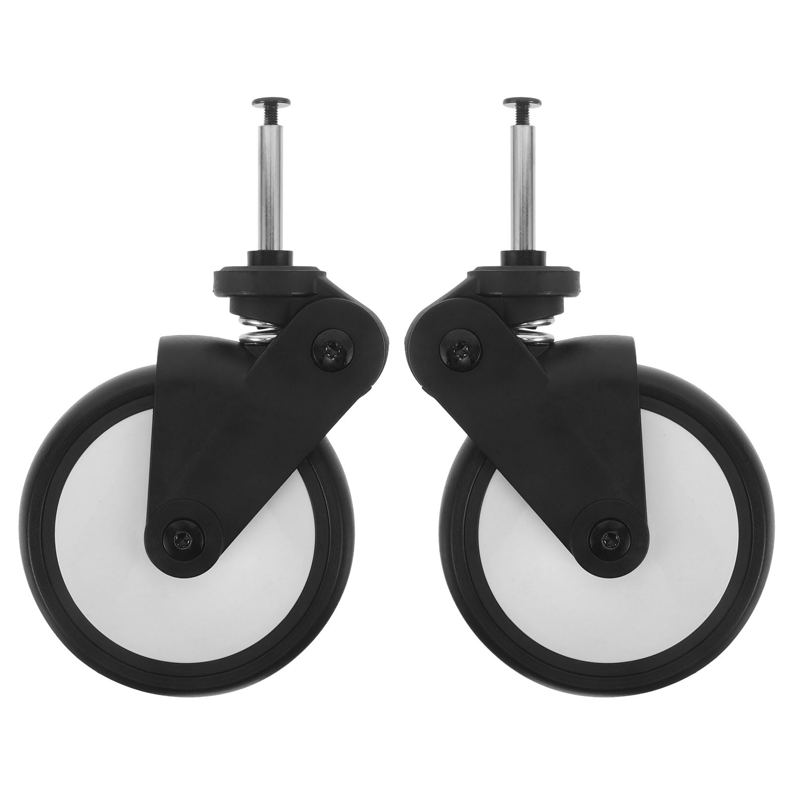 Roues Avant en Caoutchouc pour Poussette Bébé, Lot de 2 Pièces, Diamètre Standard, Remplacement, Accessoires de Poussette Compatibles, pour Usage Quotidien et Balades en Extérieur