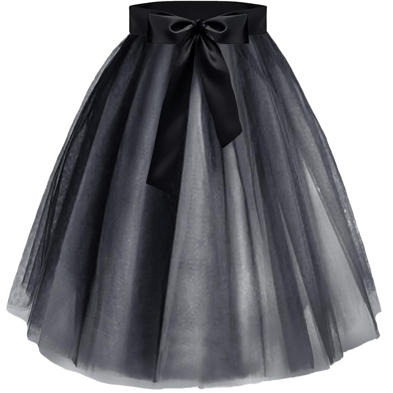 YOUYIKE Tüllrock Damen, Lang Plissiert Zipfel Hexenrock Bunt Vokuhila Gothic Pfau Kostüm Feenkleid Korsagenkleid Stufen Ballonrock