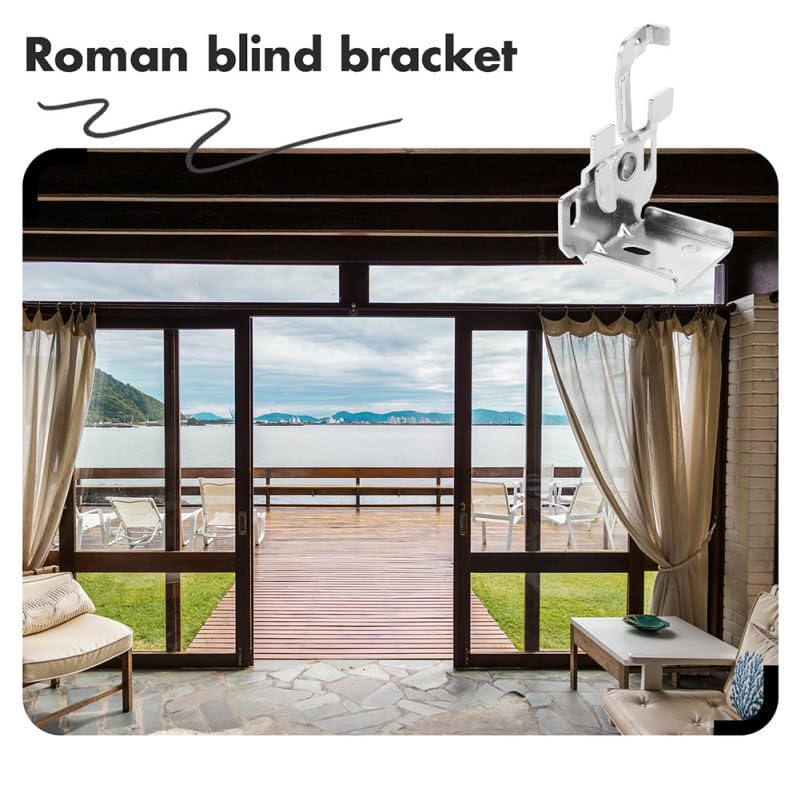 5pcs Venetian Blind Brackets Roman Blind Clips for Valance Cordless Blinds Hardware Roman Blind Kit Blind Cord Holder Light Gap Blockers for Blinds - Image 4