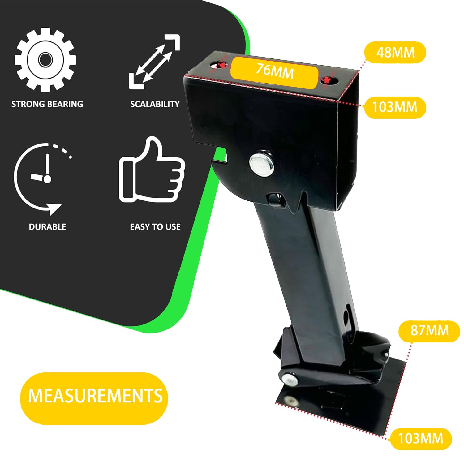 Stabilizzatori per Camper 2Pezzi - Pieghevole Piedini Stazionamento Camper con Maniglia, Portata 450KG per Roulotte e Carrelli