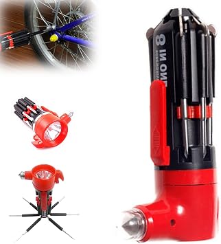 2023 New 8 Screwdrivers in 1 Tool with Worklight and Flashlight, 8 in 1 Portable Screwdriver Tool Set with 6 LED Torch, Portable General Professional Repair Tool for Home Kitchen Car B*1PCS