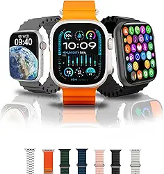 Relógio Smartwatch Com 7 Pulseiras e Tela AMOLED 2.2' Polegadas, Smartwatch Com Design Moderno e Funcionalidades Avançadas Multitarefa, Conexão Bluetooth 5.2