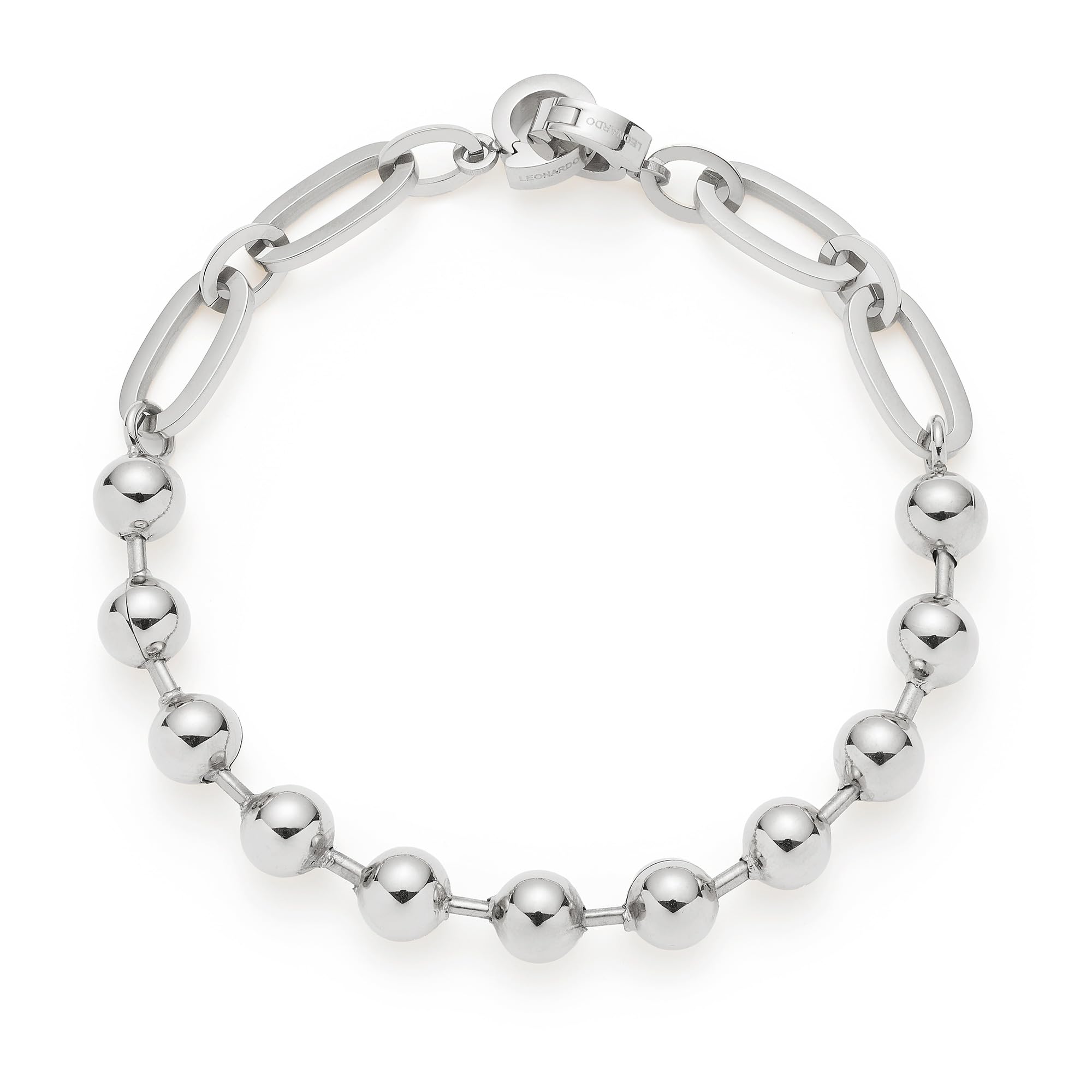 Jewels By Leonardo Bracciale Dotty In Acciaio Inox Argento - Sfere E Barre - Lunghezza 20 Cm