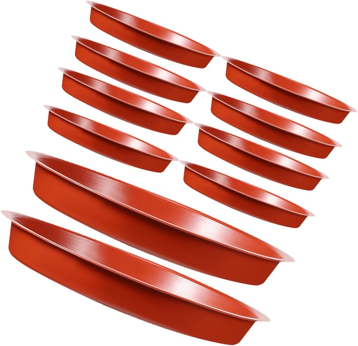 MERRYHAPY 50pcs Round Plastic Plant Saucer Tray for Potted Plants Drip Trays for Indoor and Outdoor Use for Flower Pots and Bonsai