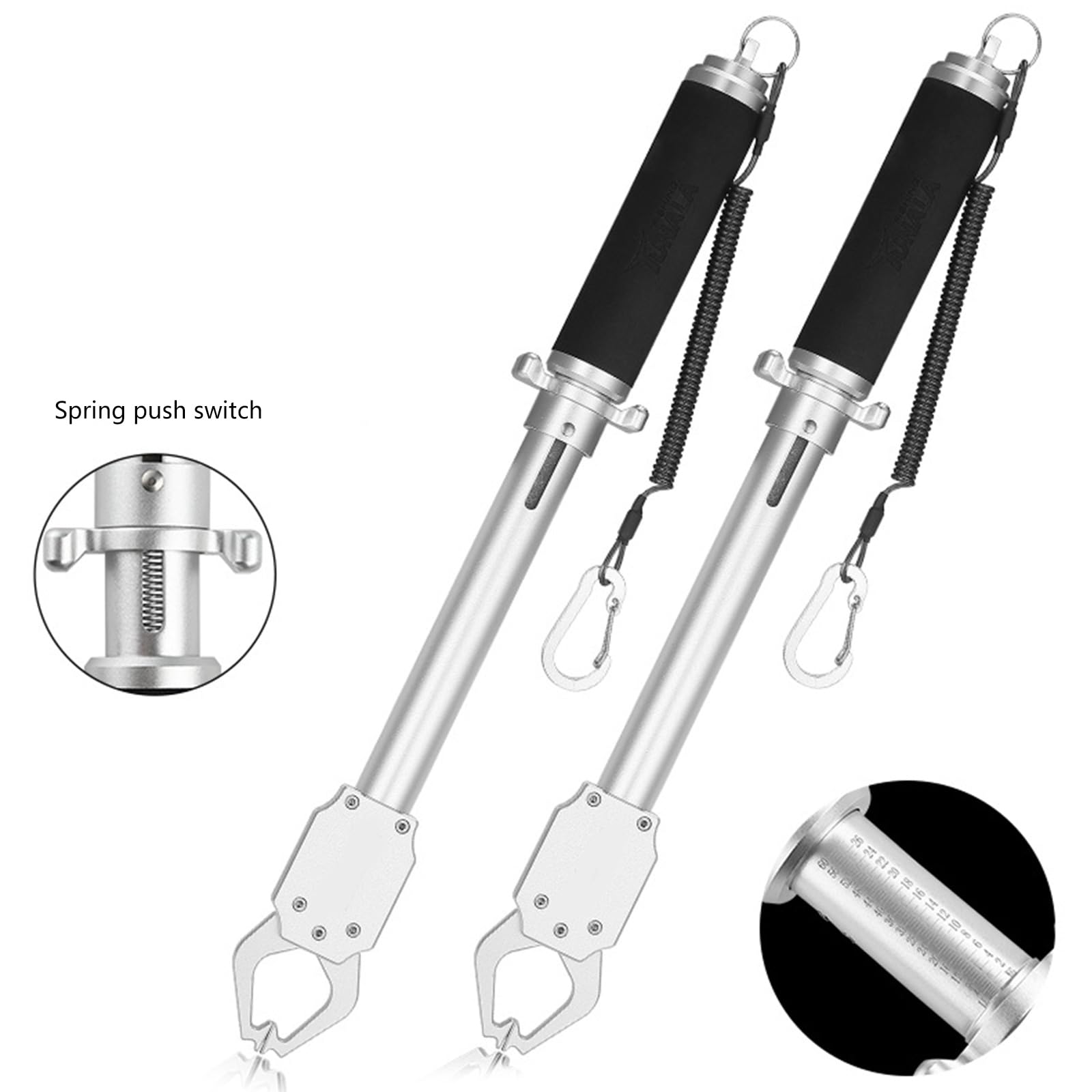 Zangen Lippengriff Fisch Controller, Aluminiumlegierungen, Fisch Lippengreifer Körperklemmen mit rutschfestem und Lanyard Angelklemme