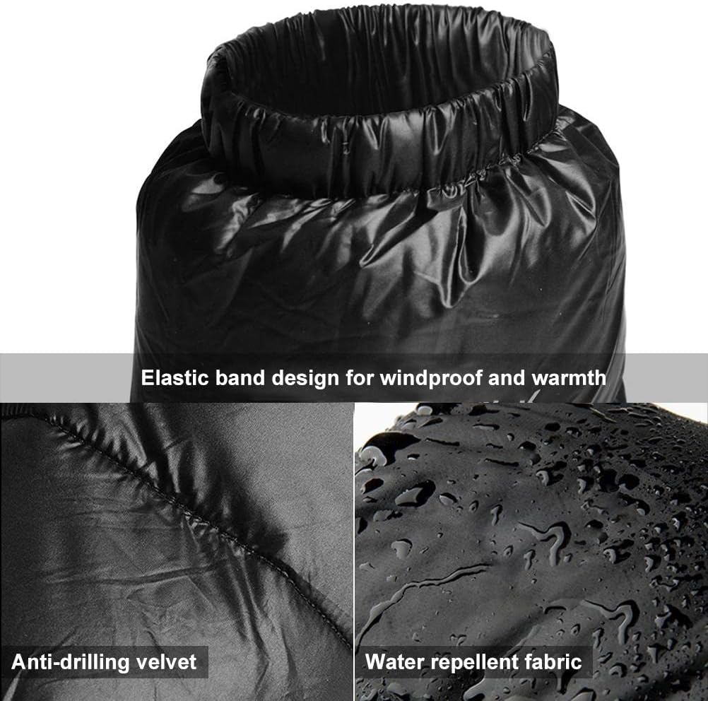 Down Booties for Men and Women, 90% White Duck Down Filled Socks with Drawstring, Lightweight Compressible Foot Warmers for Indoor Outdoor Camping, Black