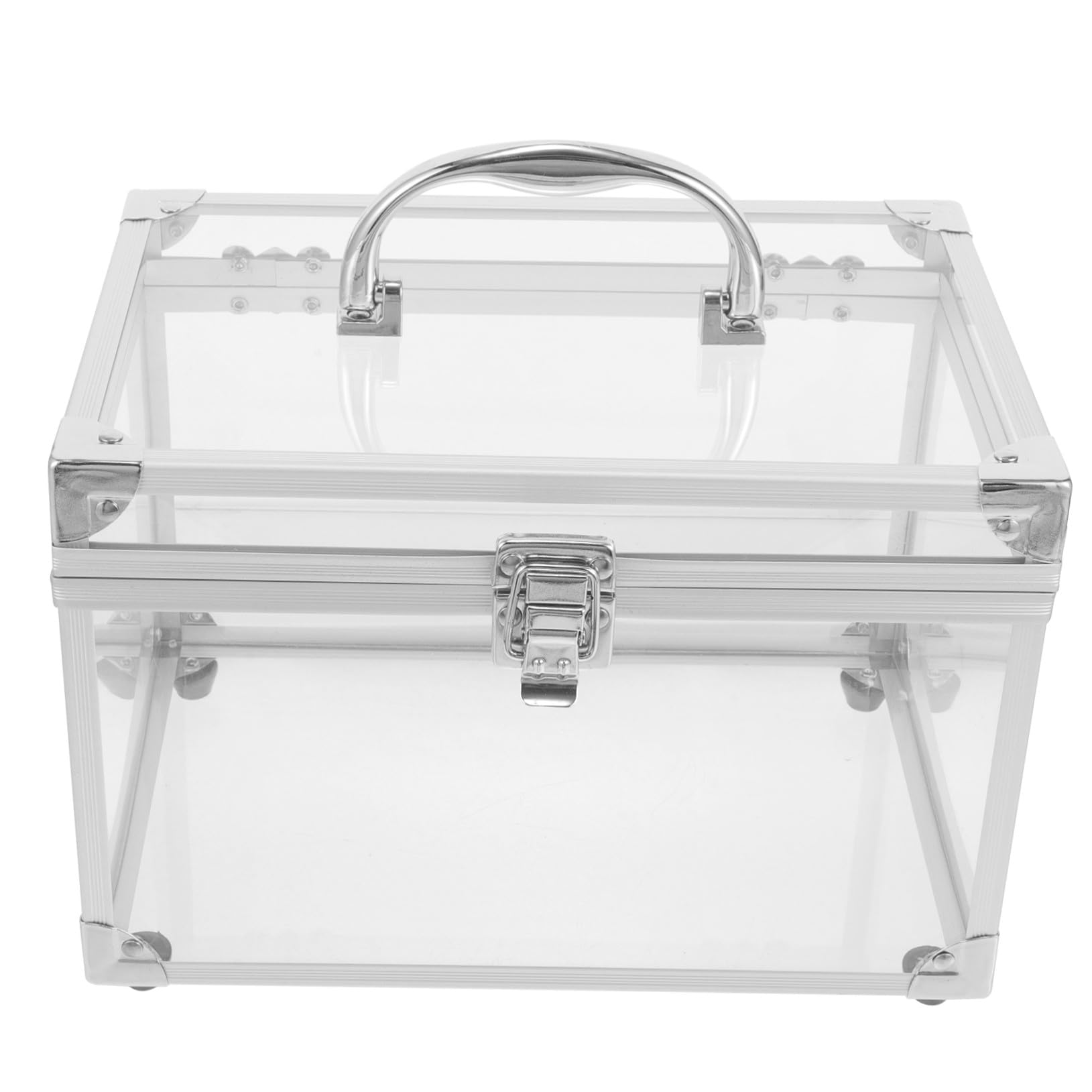 DOITOOL Contenitore Porta Cd e Scatola Porta Dvd in Acrilico Trasparente Con Maniglia, Organizer Portatile Per Archiviazione Cd, Custodia Resistente Anti-graffio Per Uso Domestico e Viaggi