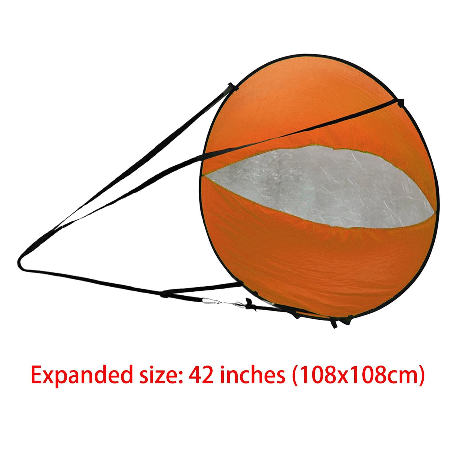 Portable Wind Sail, 42in Paddle Kayak Wind Sail, Board Accessories Instant Popup, Easy Setup and Quick Ment for Canoes, Inflatable, Orange