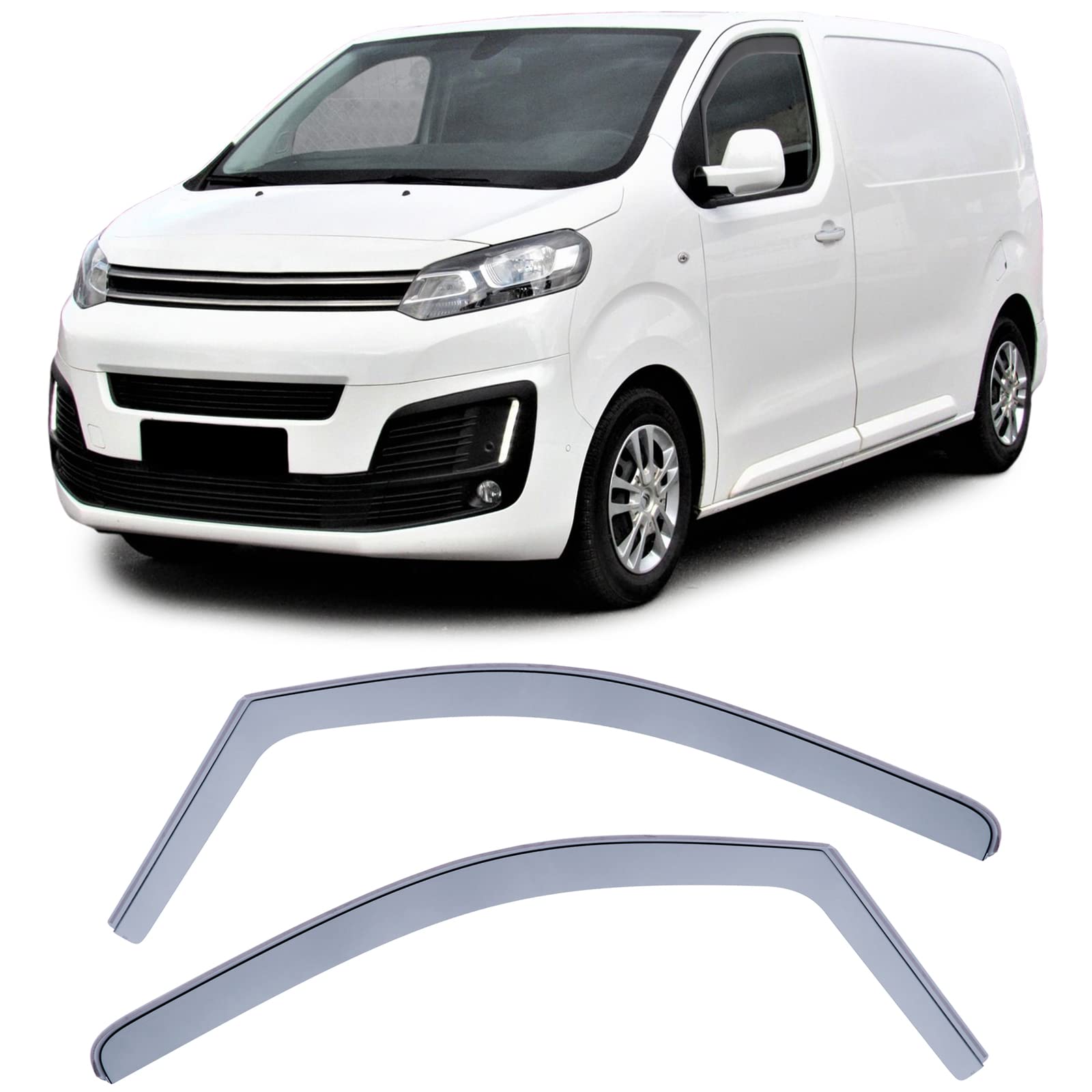 Windabweiser Regenabweiser Windschutz Schwarz für Citroen Jumpy Spacetourer ab16
