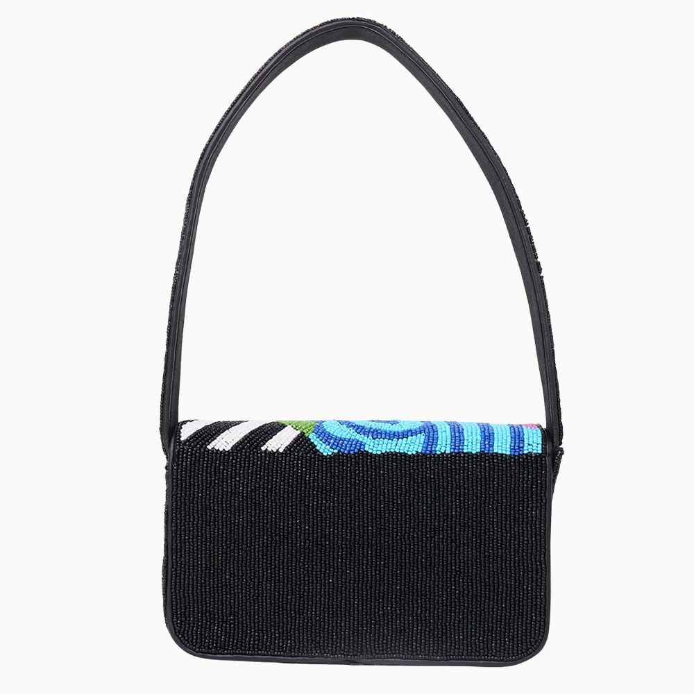 Indian Shelf Premium Handcrafted Geometric Beaded Shoulder Bags for Women, Girls - Women Evening Purse Multicolor (with Box) - Image 7