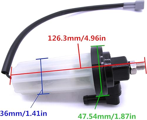 Miniatura 2 de Motor de barco 6D8-24560-00 6D8-24560-01 Conjunto de filtro de combustible para motor fuera de borda Yamaha 50HP 60HP 75HP 90HP 100HP 115HP, 0.315