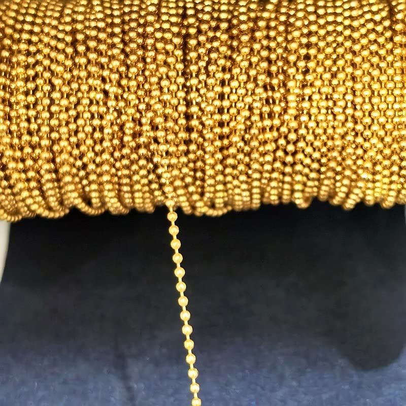 Chaîne à billes dorée de 2m pour créer vos propres bijoux d'été