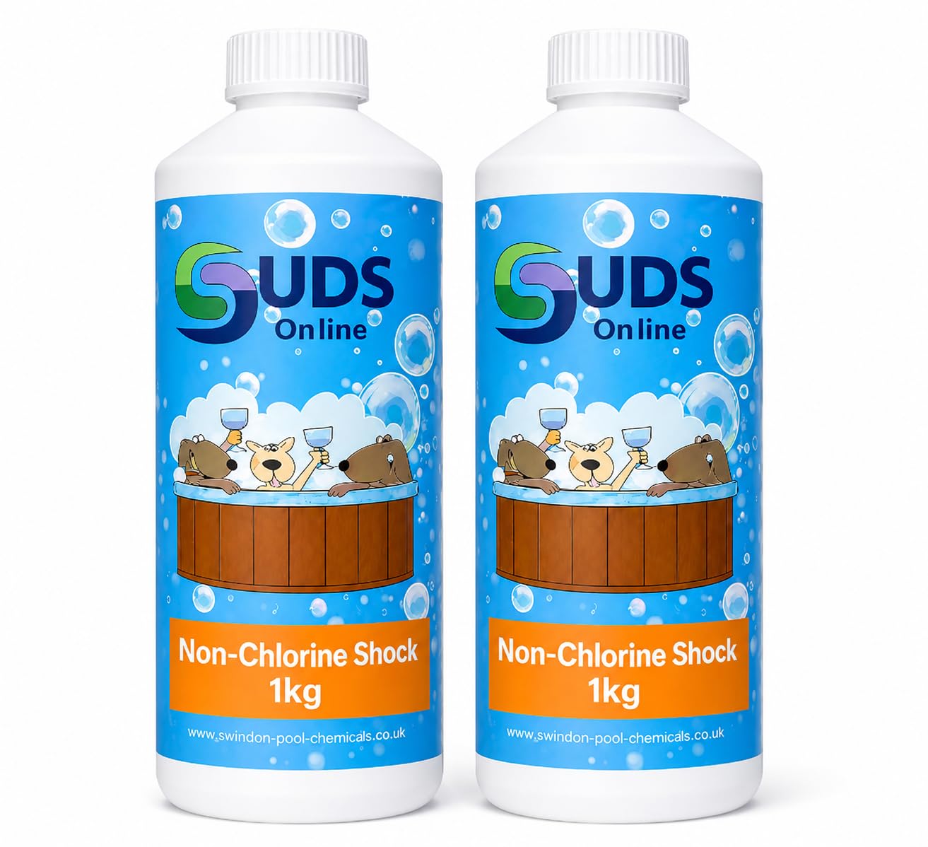 SUDS-ONLINE Quality Non Chlorine Shock Hot Tub Pool FOR CHLORINE AND BROMINE USERS (2KG)