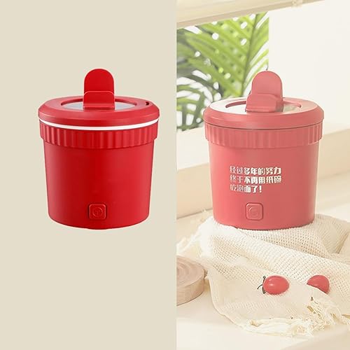 Mini cocina eléctrica multifuncional, olla multifuncional todo en uno pequeña para el hogar, mini cocina antiadherente de 1 litro y tapa de olla de