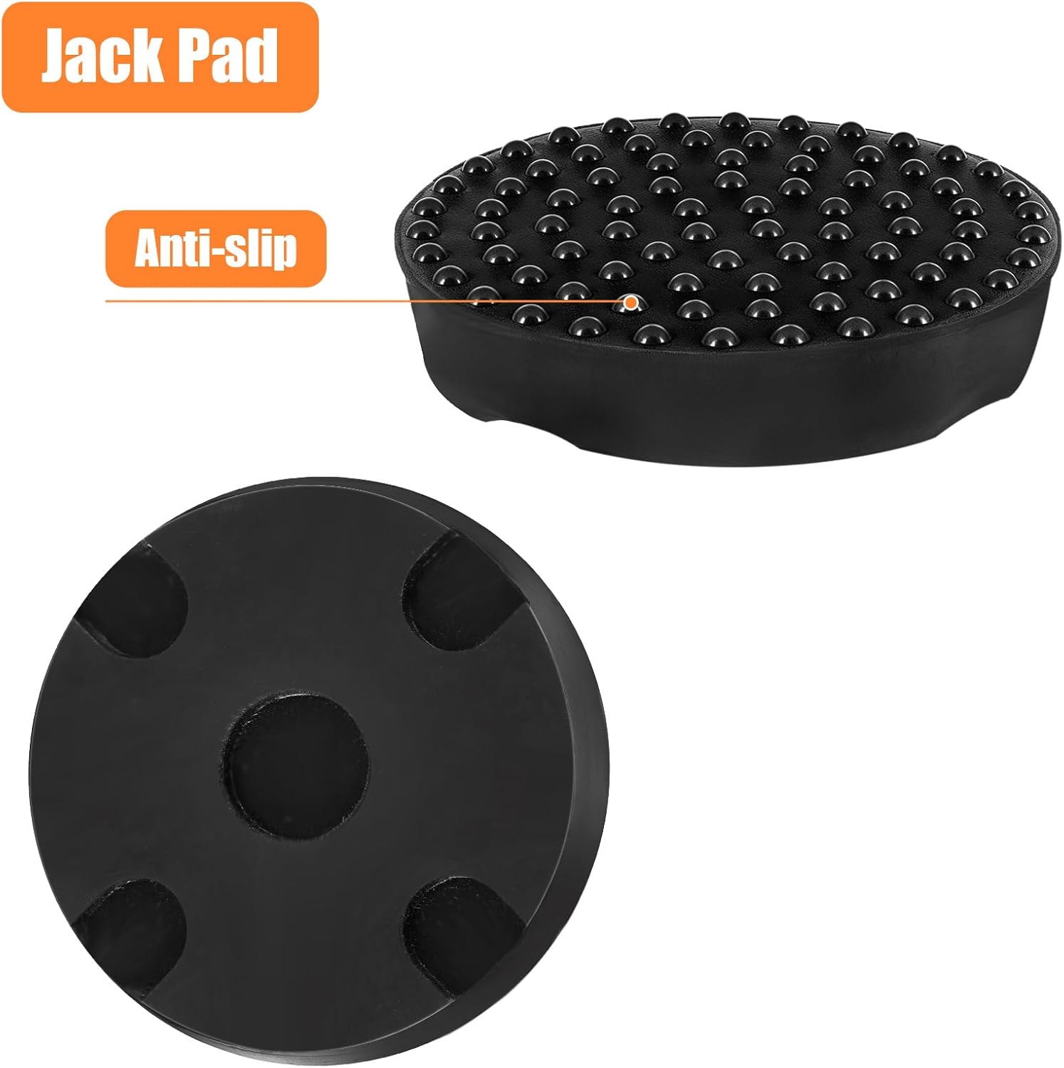 2 Pack 4 Tons Floor Jack Saddle Rubber Pads Adapter Lift Guard Car Truck Repair Safe Tool Point Floor Saddle Protect