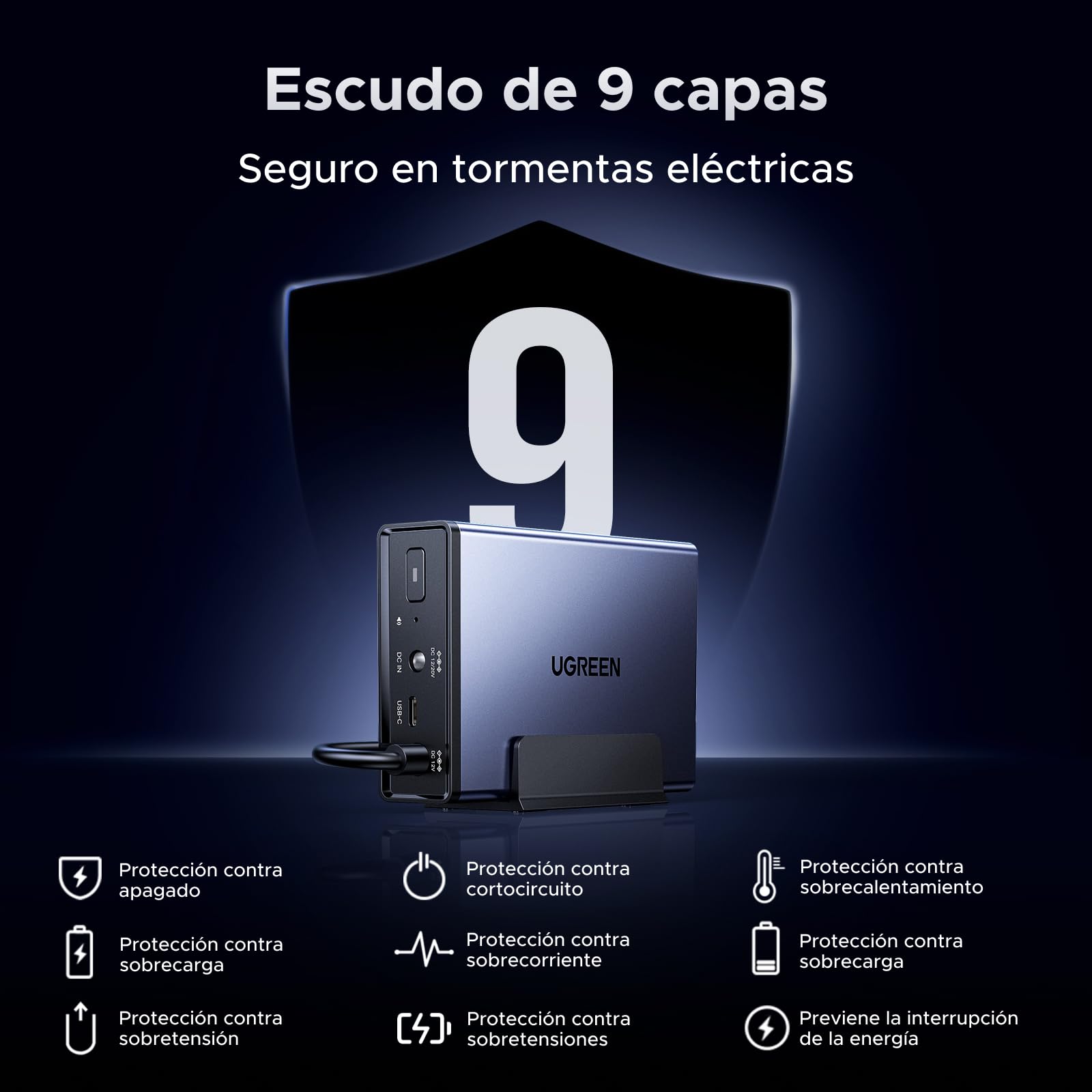 UGREEN NASync DH2300 2-Bay Desktop-NAS-Bundle mit USV