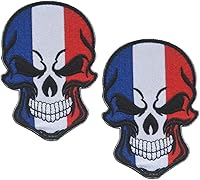 Vista 18 de 2 parches de bandera de AliPlus de España, parches de calavera bordados, tácticos, militares, moral, parche con gancho y bucle
