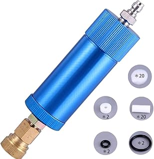 Creation Core High Pressure PCP Hand Pump Air Filter Water-Oil Sparator with Female and Male Quick Connect for High Pressure Air Compressor Pump 30Mpa Blue