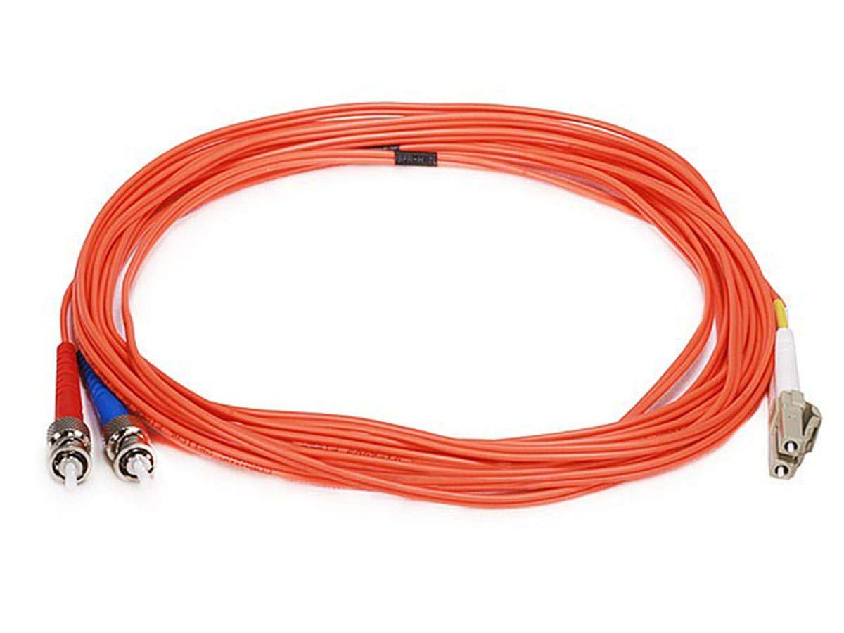 Monoprice 102624 Fiber Optic Cable LC/ST OM1 Multi Mode Duplex - 5 Meter - Orange (62.5/125 Type)