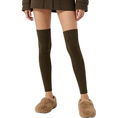 Leg Warmers for Women Knit Over Knee Footless Socks Winter Knitted Ankle Long Socks Stockings