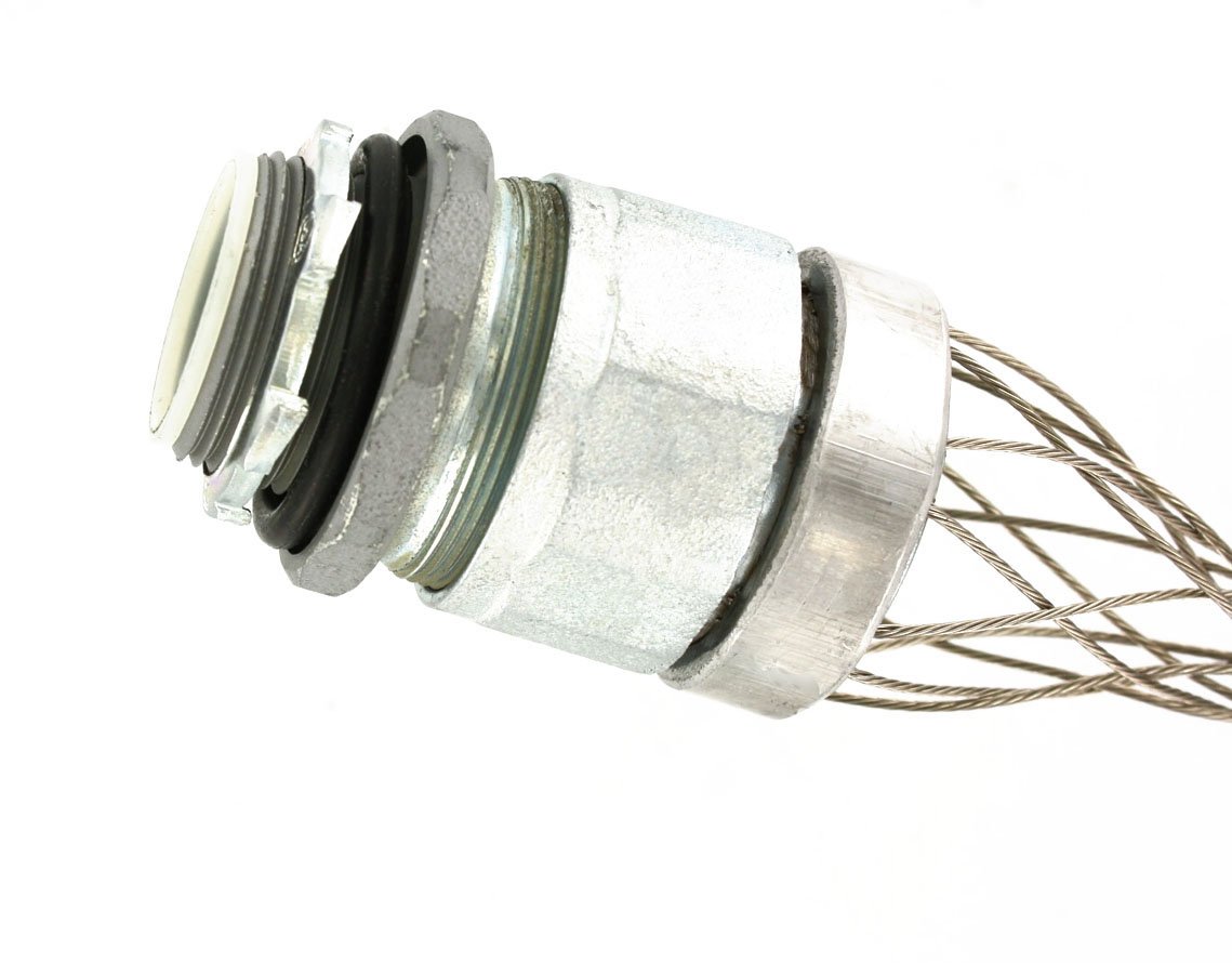 Conduit liquid-tight metal Leviton L7905 raccord 1-1/4 aluminium droit