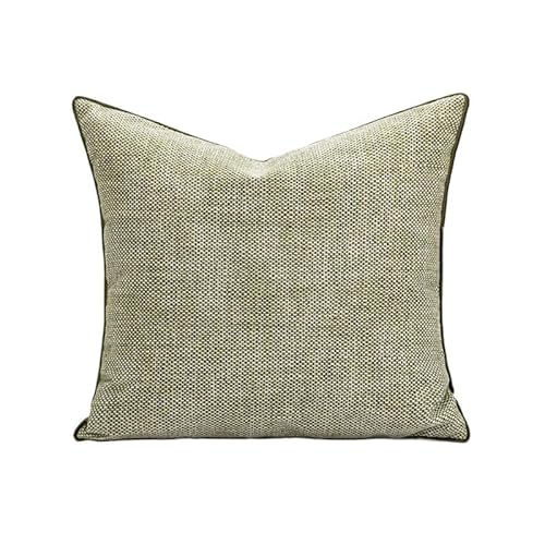 AOWEMBD 1pc Green Style Jacquard Pillowcase 45x45cm Soft Plush Embroidered Cushion Cover For Home Decor(45x45-4)