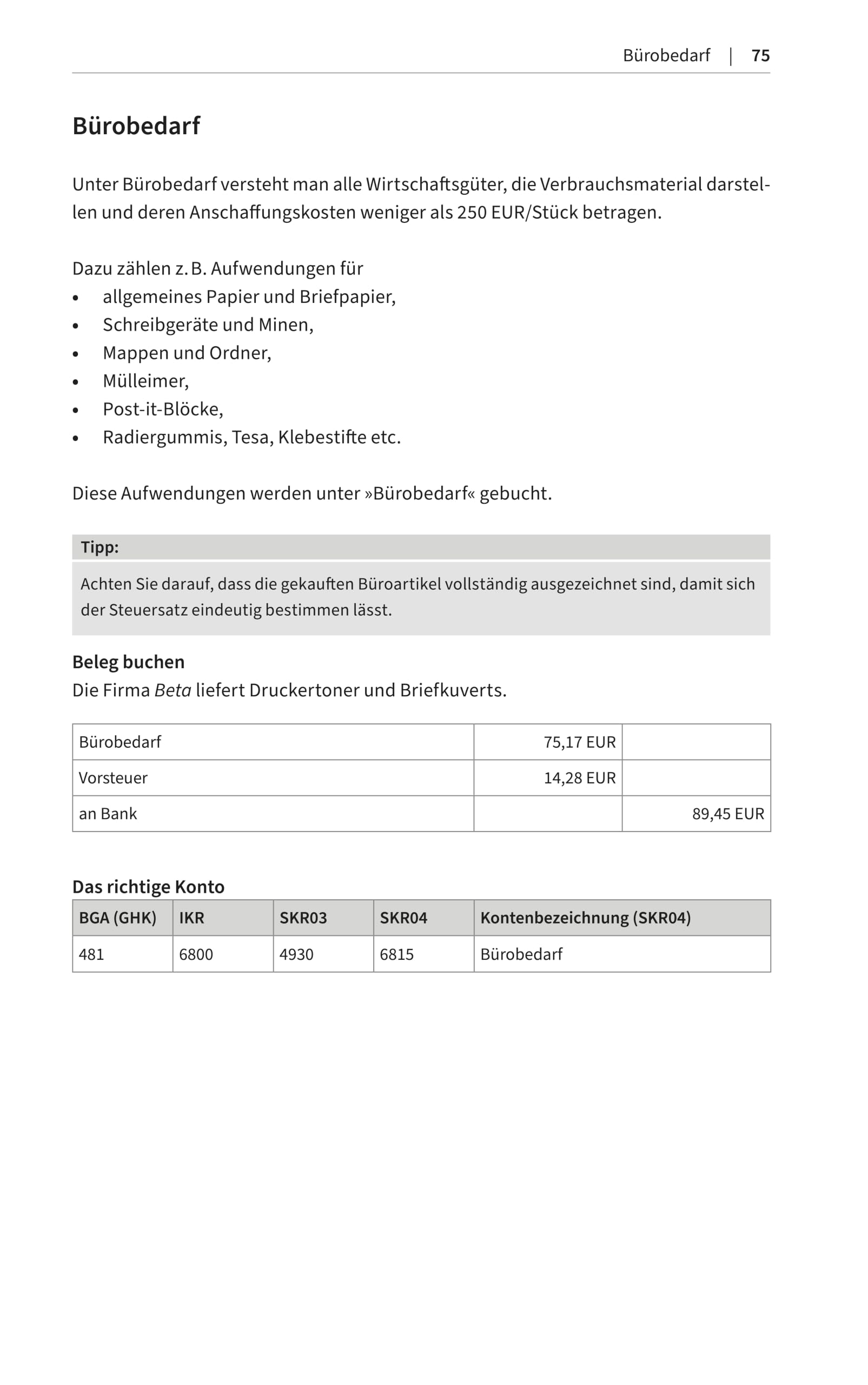Belege richtig kontieren und buchen: Typische Buchungsfälle nach den Kontenrahmen für DATEV, IKR, BGA, mit Buchungssätzen, Kontenplan SKR03/SKR04 und Praxishinweisen (Haufe Fachbuch)