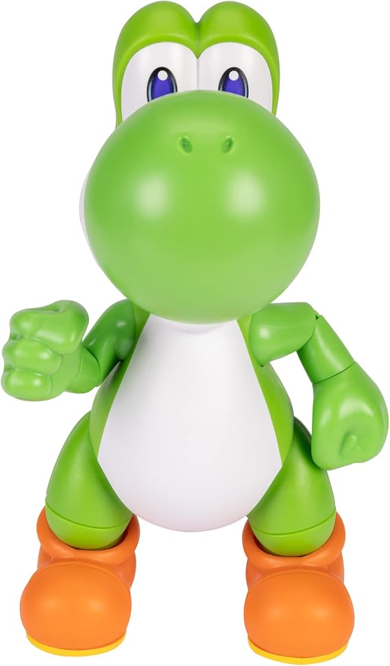 Super Mario Let's Go, Yoshi! 12-Inch-Tall Interactive Action Figure with 20+ Iconic Sounds & Music - Officially Licensed by Nintendo