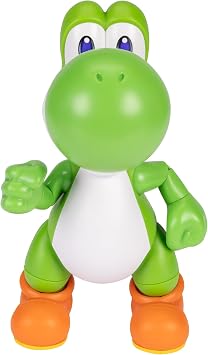 Super Mario Let's Go, Yoshi! 12-Inch-Tall Interactive Action Figure with 20+ Iconic Sounds & Music - Officially Licensed by Nintendo