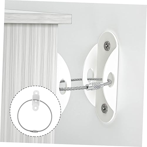 Miniatura 5 de ibasenice Anti Tip correas de muebles 6 piezas 3 cuerdas de acero inoxidable muebles a prueba de niños ancla de seguridad conjunto