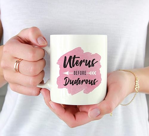 Miniatura 3 de Andaz Press Taza de café de 11 onzas para el Día de San Valentín, Uterus Before Duderous, acuarela rosa, paquete de 1