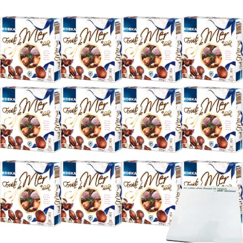 EDEKA Fruits de Mer au Chocolat 12er Pack (12x250g Packung) + usy Block