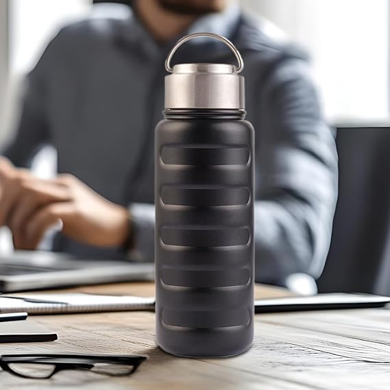 Water Bottle Insulated Vacuum Wide Mouth Portable 24 Oz