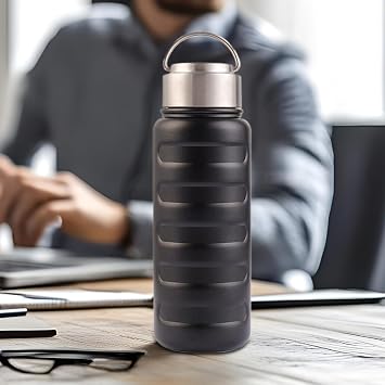 Water Bottle Insulated Vacuum Wide Mouth Portable 24 Oz