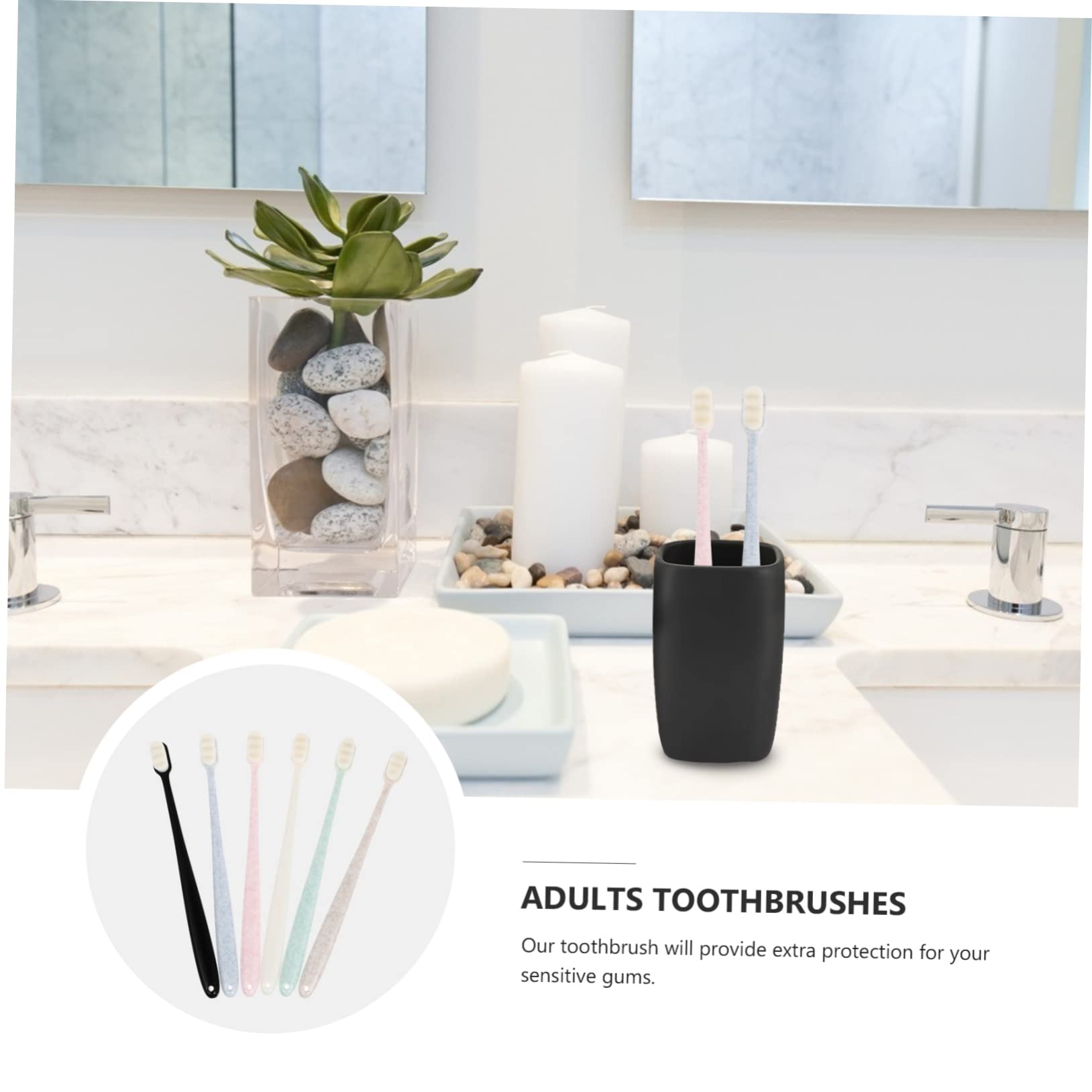 Healeved 12pezzi Spazzolini Da Denti Morbidi Per Adulti Design Ondulato Con Testa Piccola