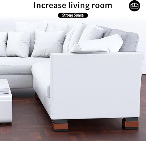 Miniatura 7 de Elevadores de muebles ajustables resistentes, elevadores de cama que se elevan a 1.5, 3 y 4 pulgadas, elevadores de escritorio para sofá, marco de