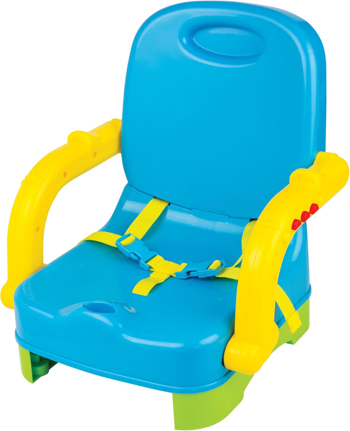 Winfun Musical Baby Booster Seat – Light-Up Buttons, Sounds, Spinner Toy, Adjustable Height, Removable Tray, 3-Point Harness, Portable & Foldable Feeding Chair for Babies 6 Months+, 33 lb Max