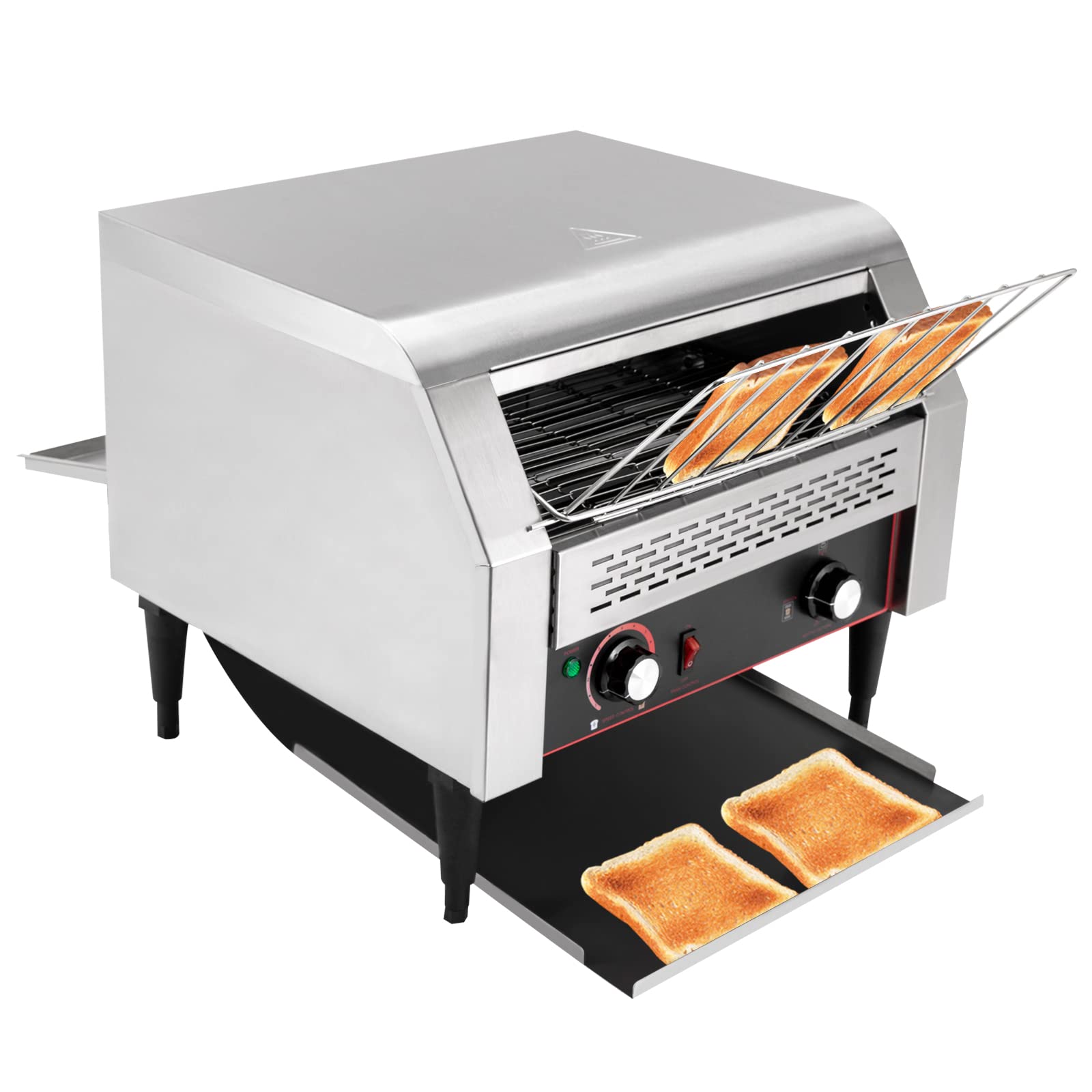 LYNICESHOP Conveyor Commercial Toaster, 2600w Silver Stainless Steel Conveyor Toaster Heavy Duty Industrial Conveyor Toasters For Baking Sliced Bread, Toast