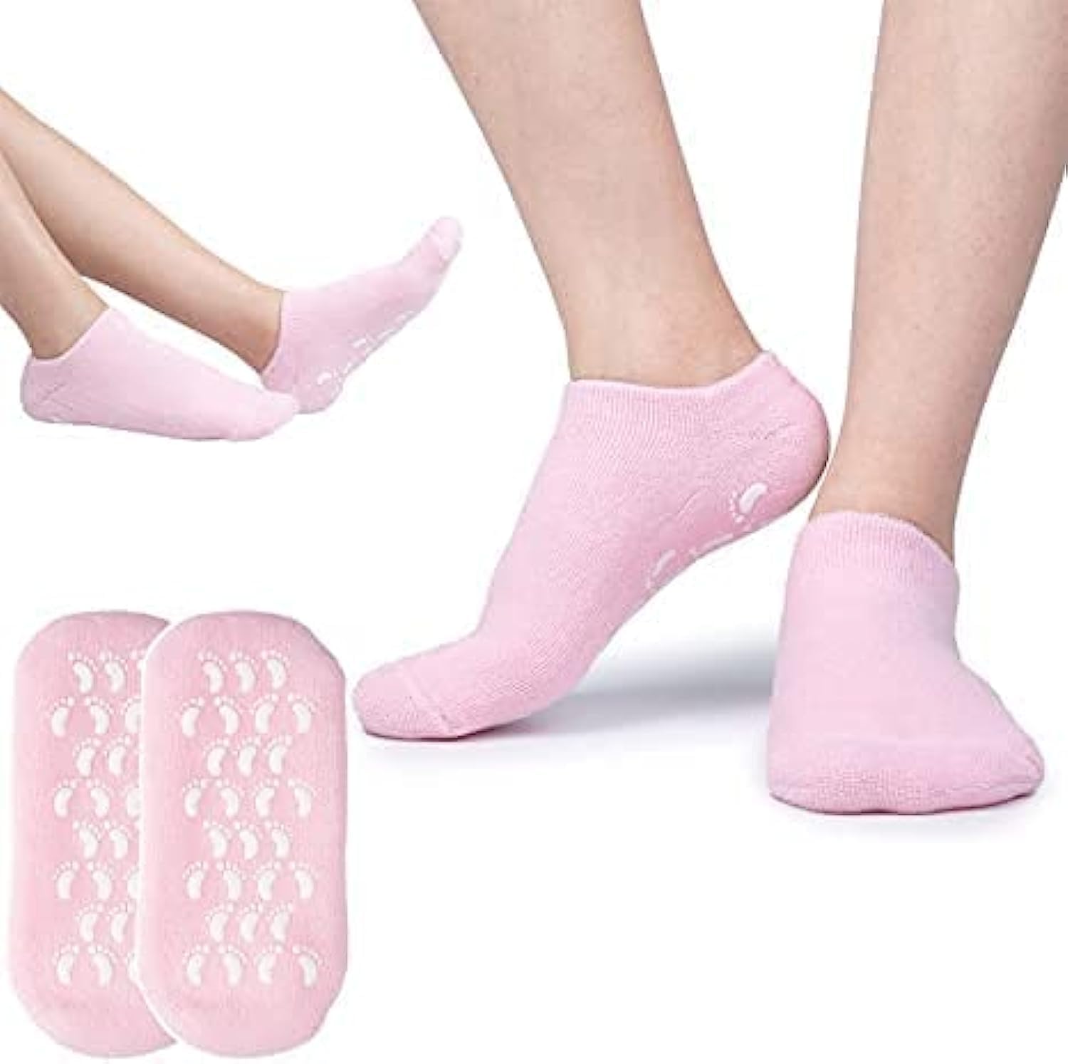 Spa Super Soft Silicone Gel Moisture Socks for Foot Repair Dry Ankle