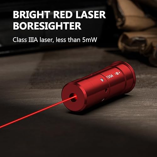 Vista 26 de EZshoot Bore Sight Laser 0.354 in/ 223 0.219 in/ 30-06/25-06/270 /300BLK 0.300x1.378 in/ 6.5CM/ Calibre 12 Cal Red Laser Boresighter