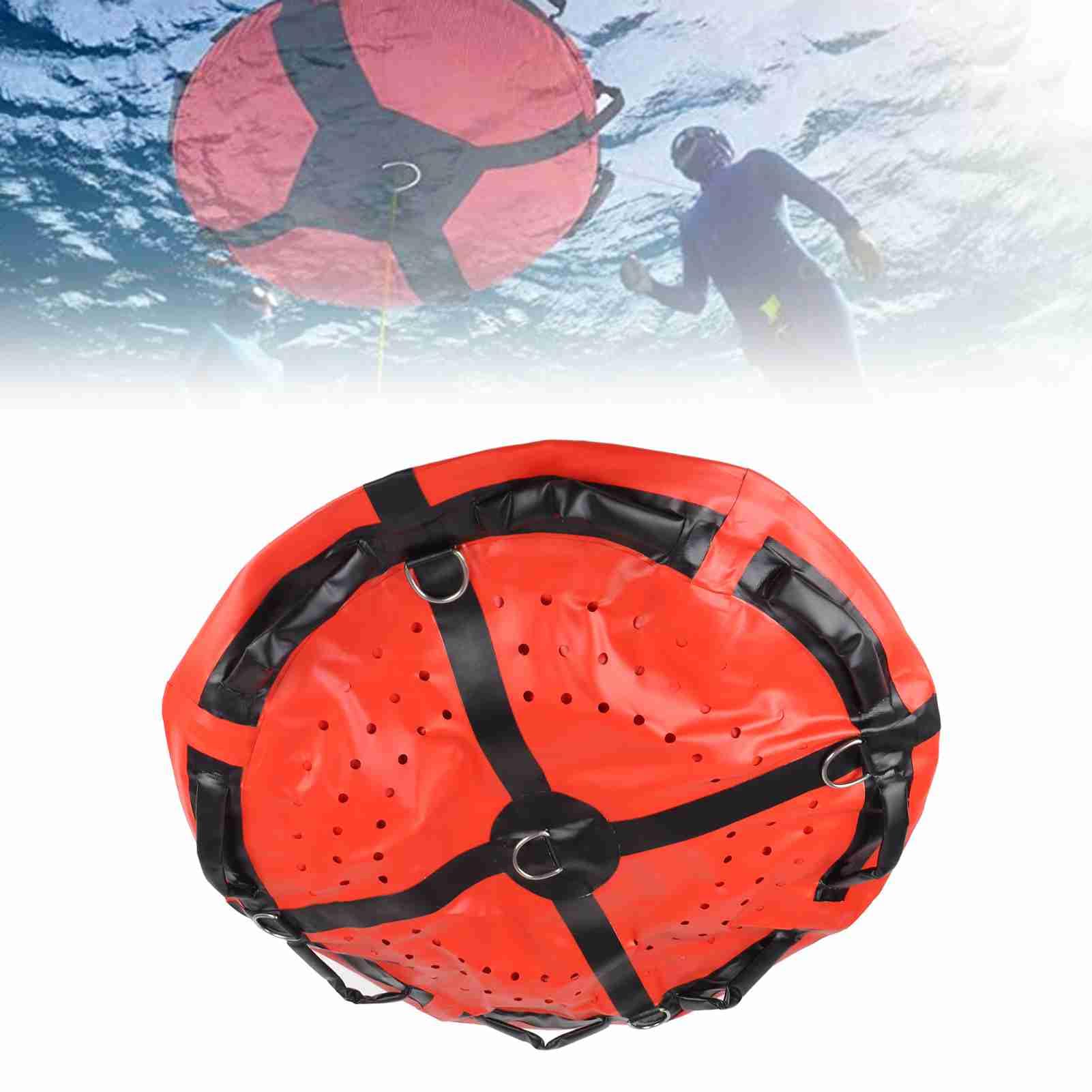 Cryfokt de Apnea Resistente con Alta Visibilidad para Marcar Señales de Seguridad, 75 X 22 Cm, Amarilla y Roja, Adecuada para Buceo y Esnórquel